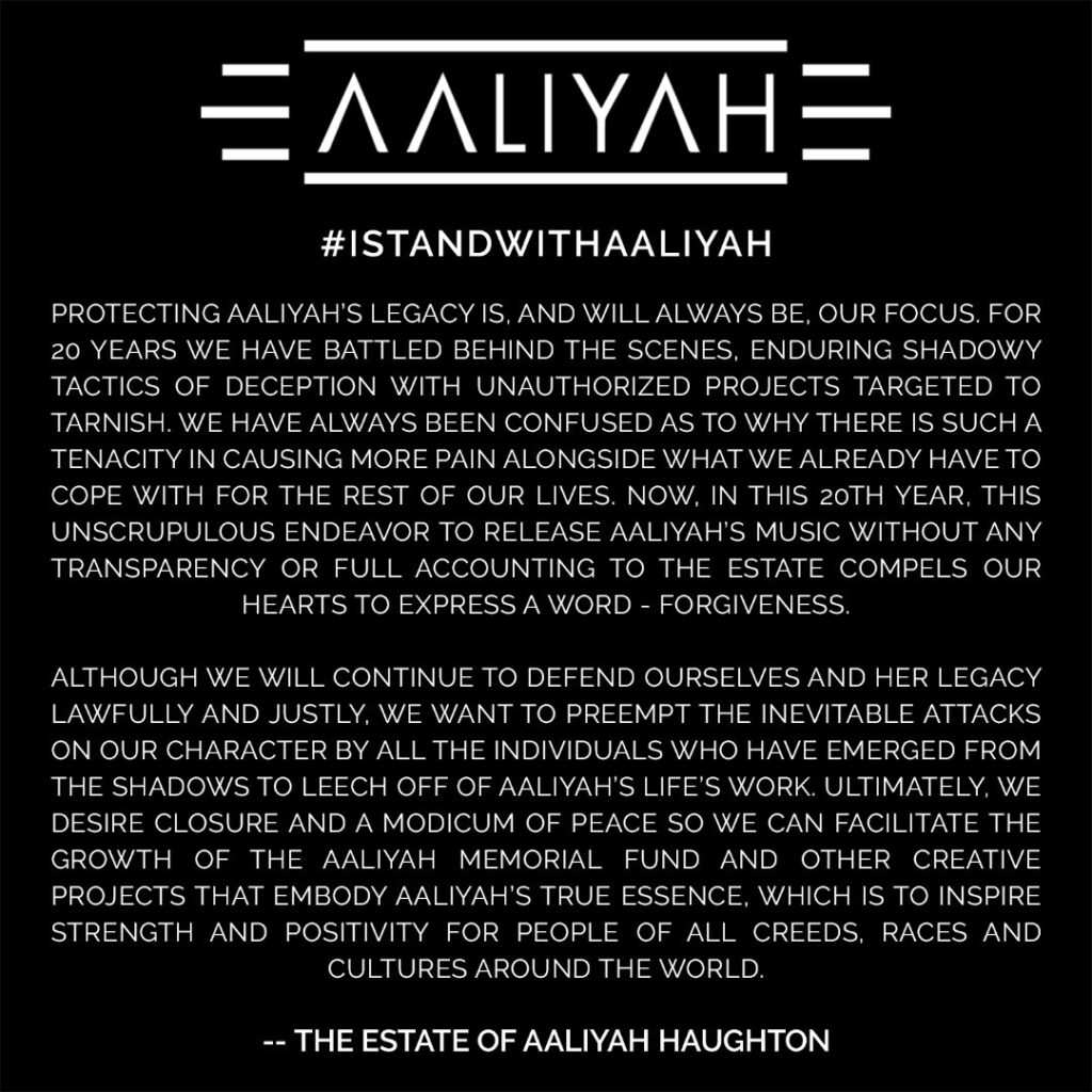 The Estate of Aaliya Haughton
