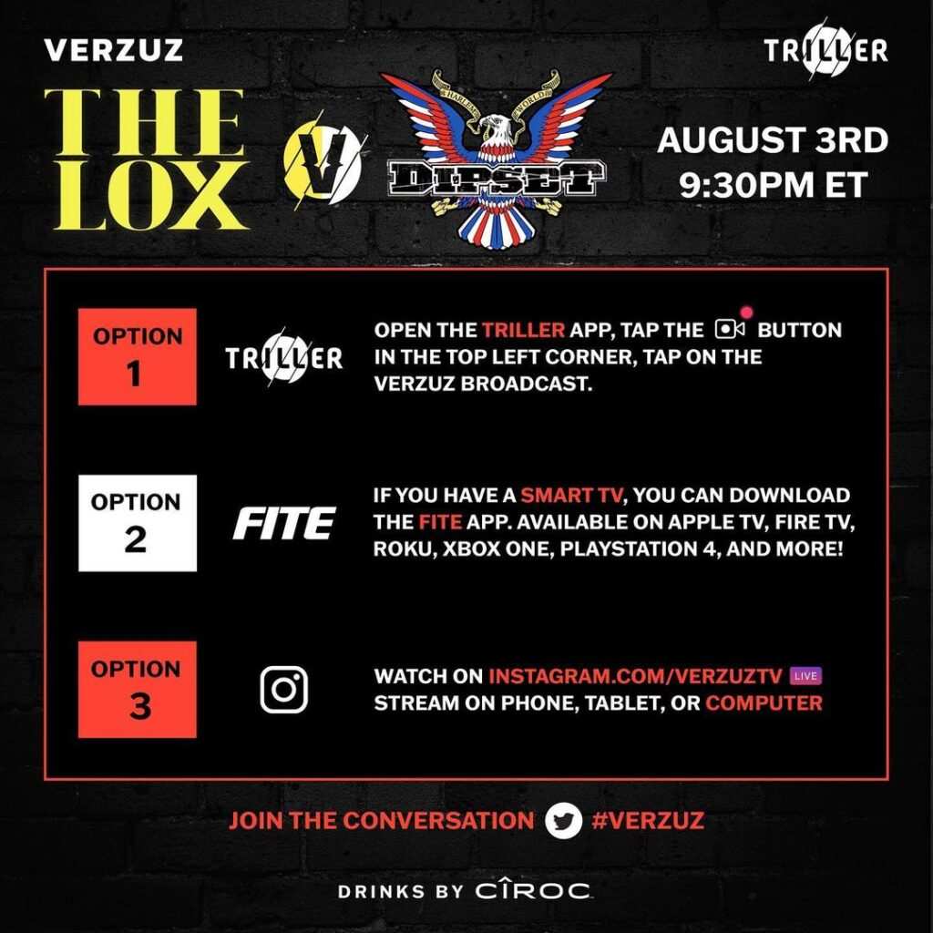 Watch Dipset and The LOX Verzuz Battle